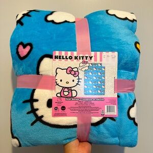 Hello Kitty Blue Rainbow Blanket Twin XL
